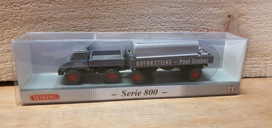 Wiking Unimog 406 mit Tankanhänger Paul Gruber