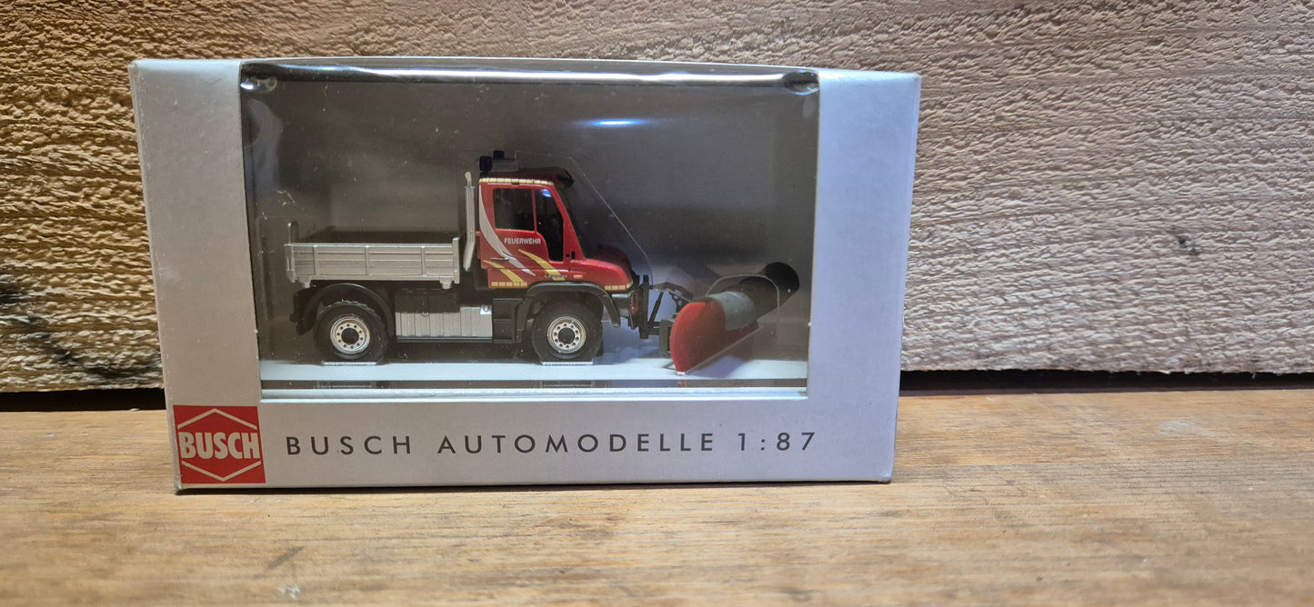 Busch Unimog U430 Feuerwehr Schneeschild