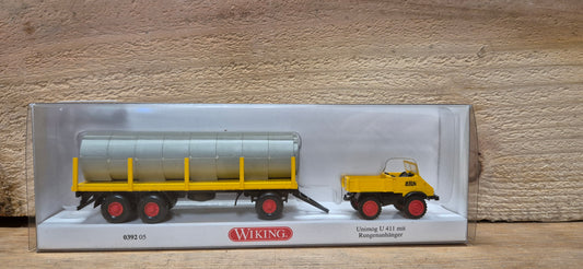 Wiking Unimog 411 mit Rungenanhänger Züblin