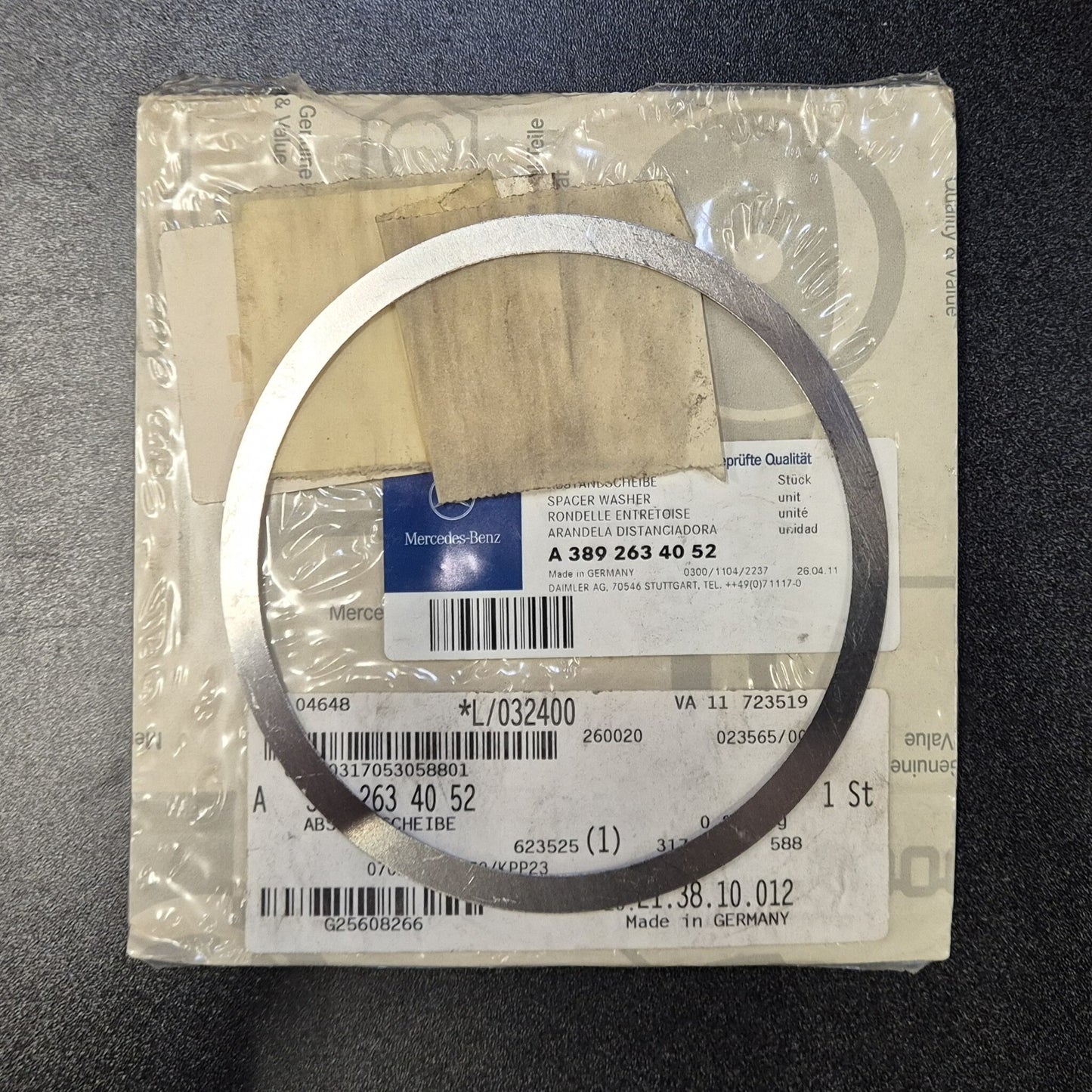 Unimog, MB Trac Abstandsscheibe Getriebewelle - A3892634052