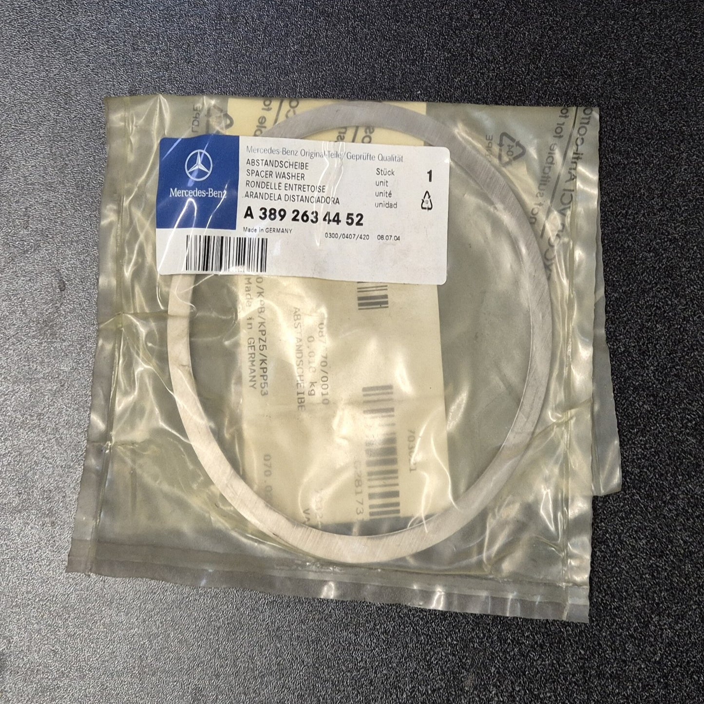 Unimog, MB Trac Abstandsscheibe Getriebehauptwelle- A3892634452